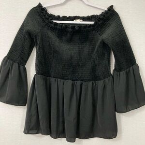 Jane and Delancey Black Off The Shoulder Blouse